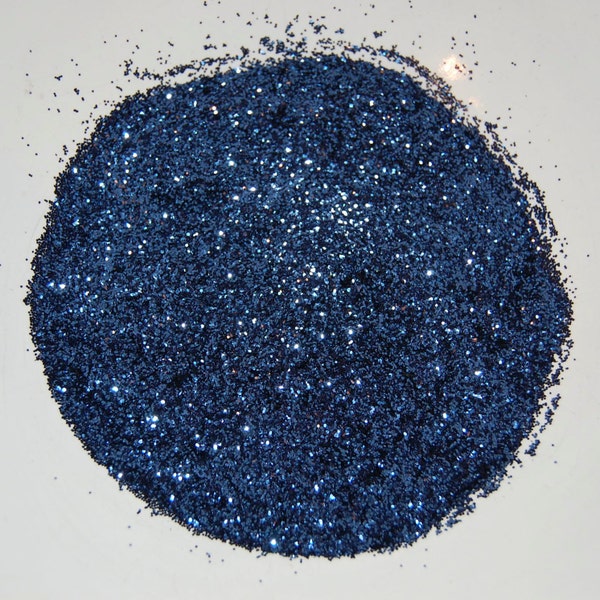 Navy Blue SOLVENT RESISTANT Glitter 0.015 Hex - 1 Fl. Ounce for Glitter Nail Art, Glitter Nail Polish & Glitter Crafts