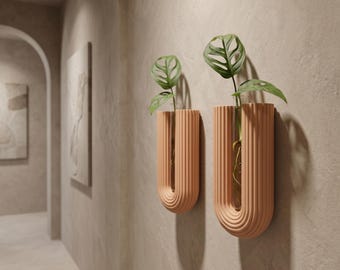 Wall Propagator Set | Elegant Floating Vase | Plant Cutting Decor
