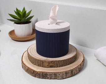 Modern Ribbed Tissue Box | 3D-Printed PLA Toilet Paper Dispenser