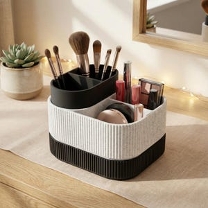 Make Up Organizer | Gerippte Kosmetikbox | Modulare Aufbewahrung | 3D-Druck Deko