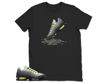 Air Max 95 Big Bubble Neon Yellow Black Cool Grey 2026 OG T Shirt Match Dripping Shoe