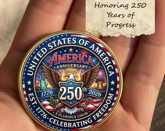 Amerikaanse munt 250e verjaardag - 1776-2026 Liberty Bell standbeeld adelaar medaille - 3D visueel effect platte uv-geprinte medaille - goud zilver koper