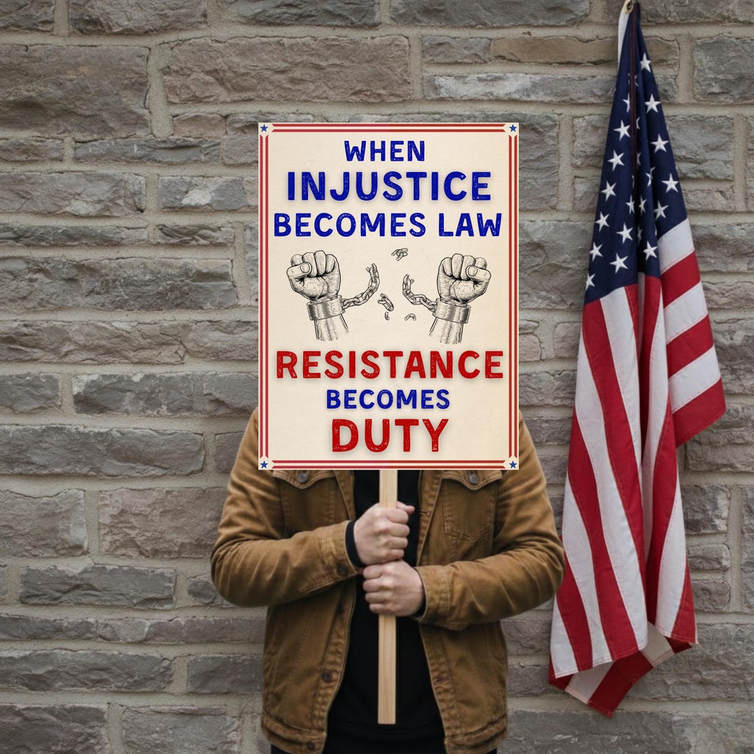 Resistance Becomes Duty Sign, Protest Poster, When Injustice Becomes ...