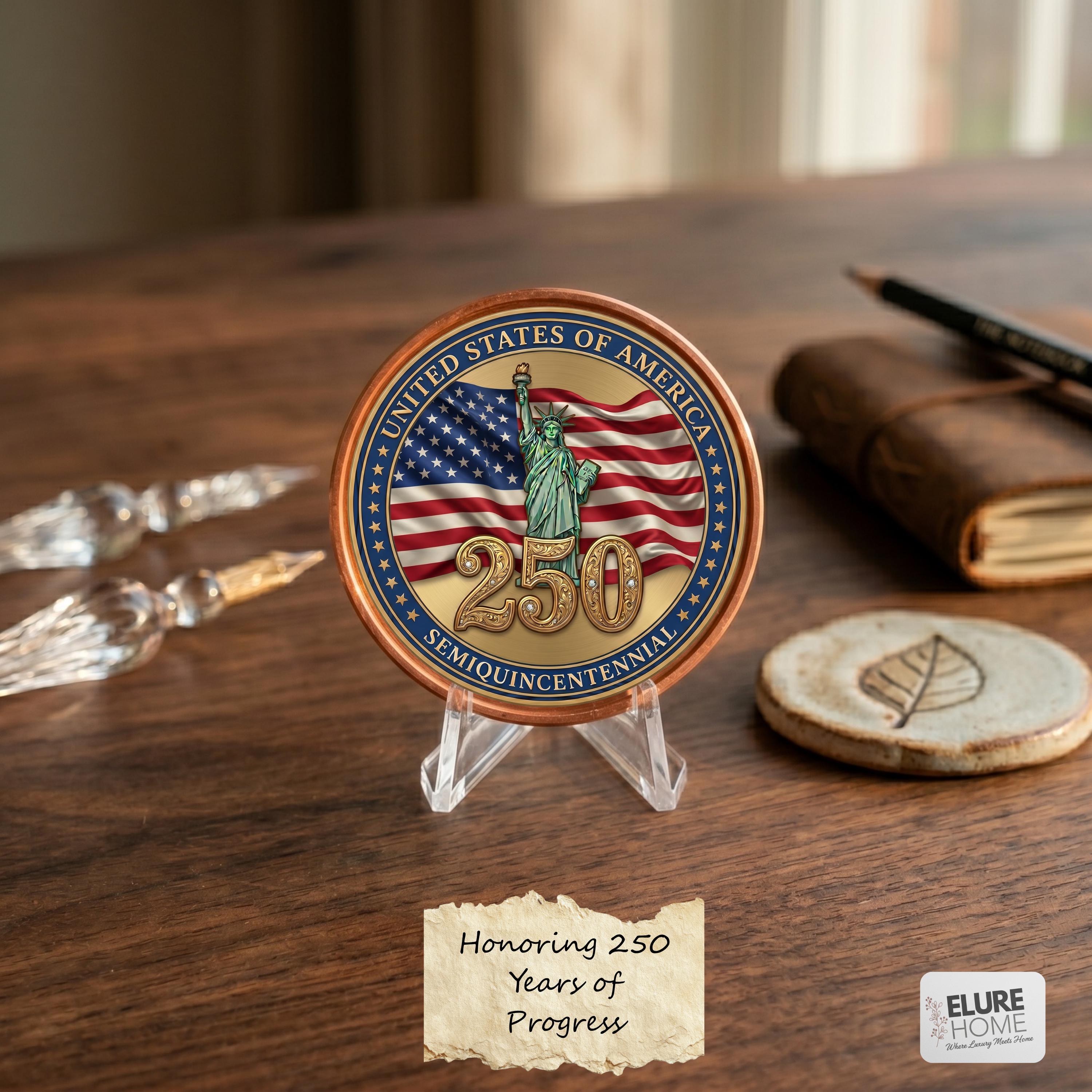 America 250th Anniversary Coin - 1776-2026 Statue of Liberty Medal ...