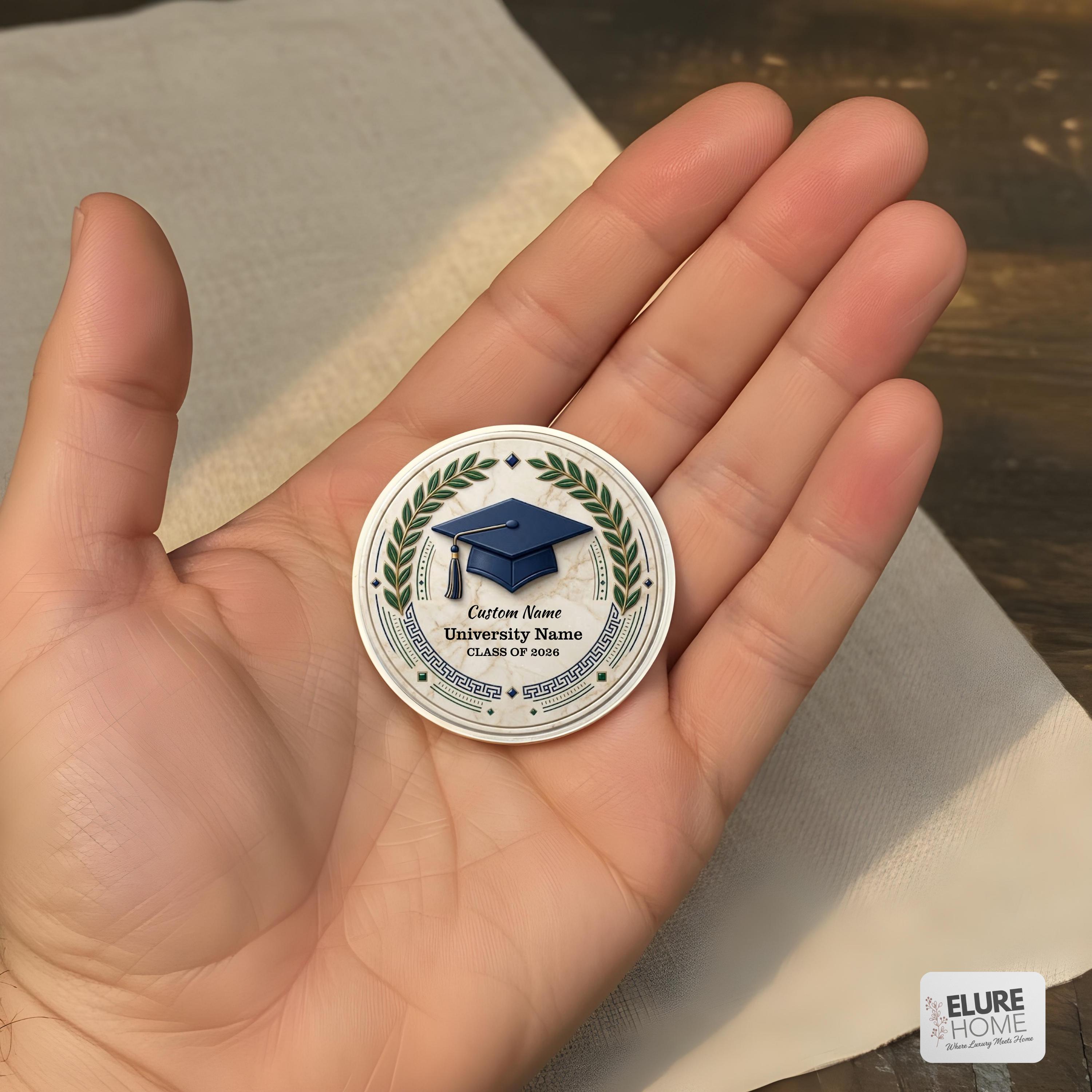 Personalized Graduation Coin, Custom Class of 2026 Gift, University ...