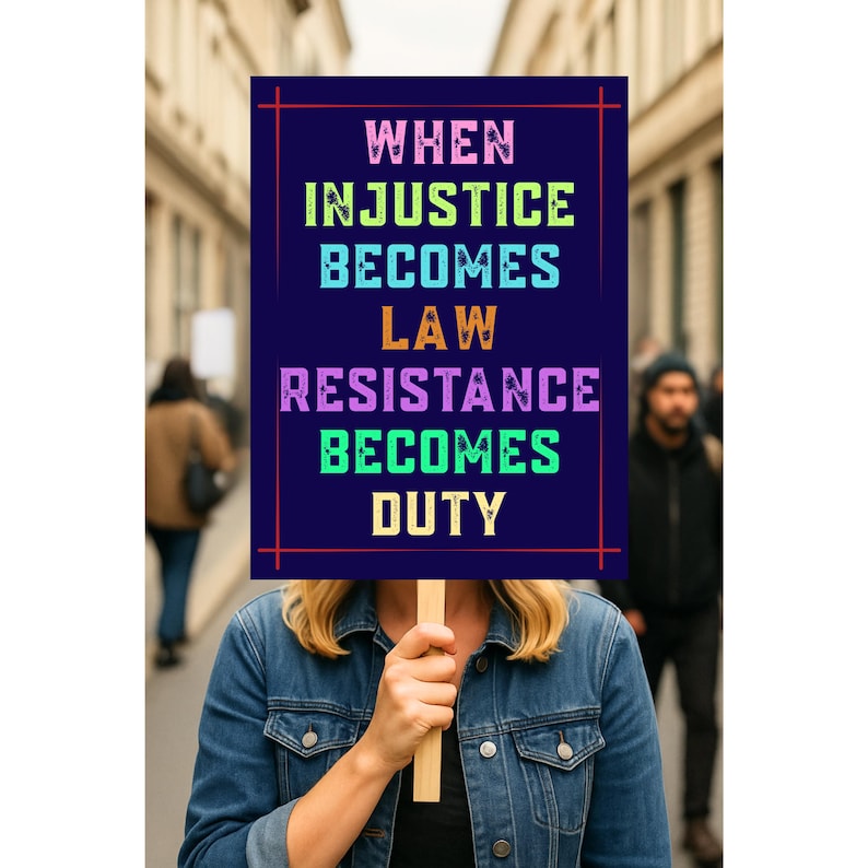 When Injustice Becomes Law Sign, Resistance Becomes Duty, Thomas ...