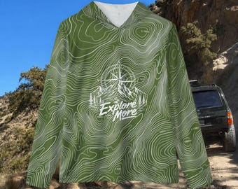 Explora más Sudadera con capucha para actividades al aire libre: Sudadera Topographic Adventure para hombre. Tres colores para elegir.