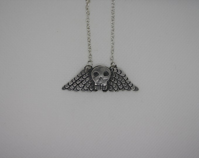 Death’s Head Winged Skull Necklace Made To Order