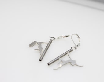 Pole dancer earrings