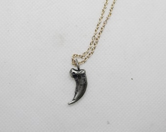 Cast Sterling Coyote Claw Necklace
