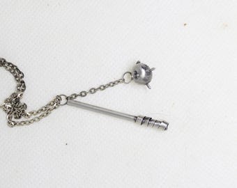Cast Sterling Flail Necklace