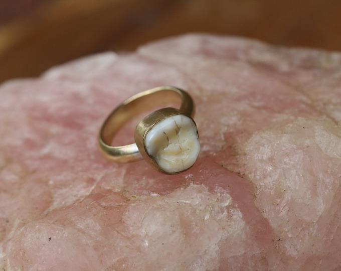 Brass Snaggle Tooth Ring Made to order