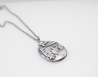 Cemetery Medallion Necklace