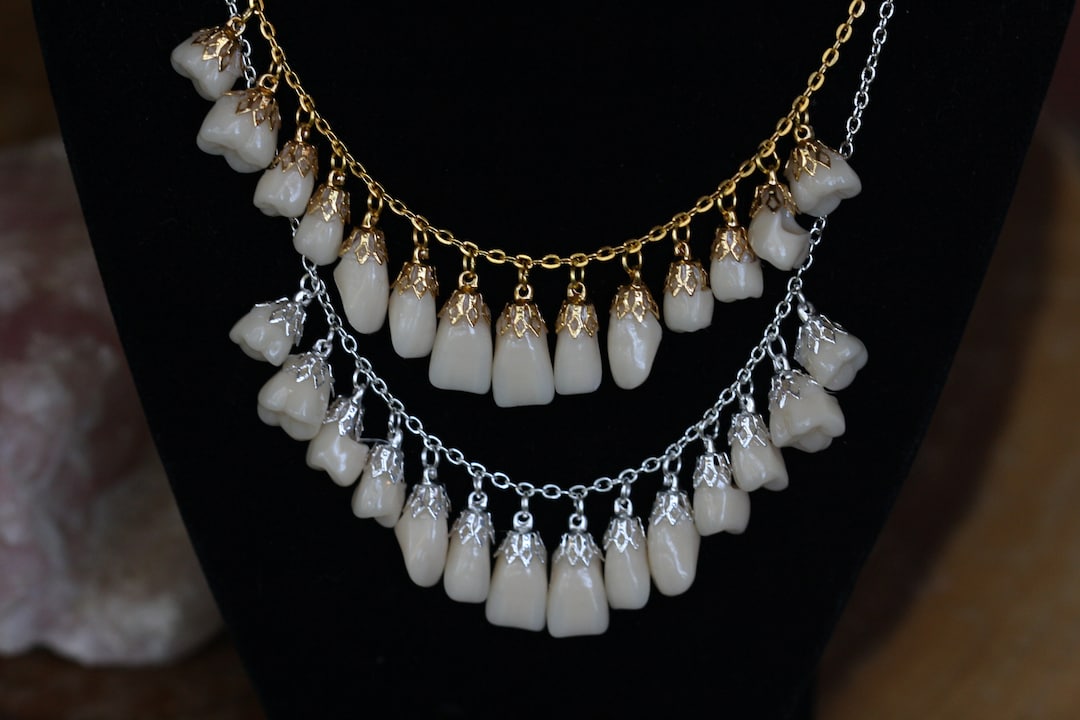 Toothy Grin Necklace Etsy