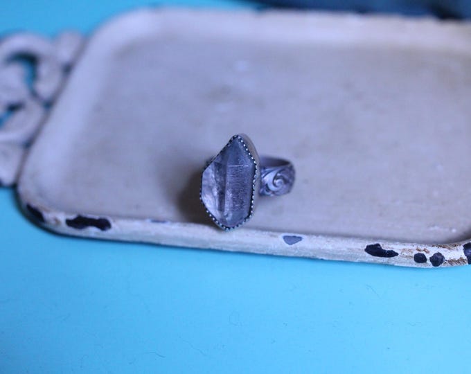 Raw Quartz Crystal Ring