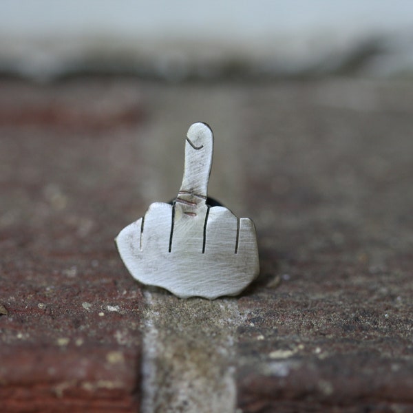 Middle Finger Pin Etsy
