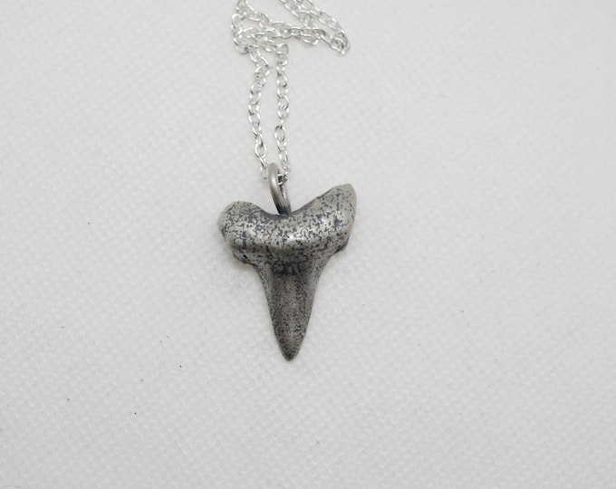 Cast Sterling Shark Tooth Necklace 2