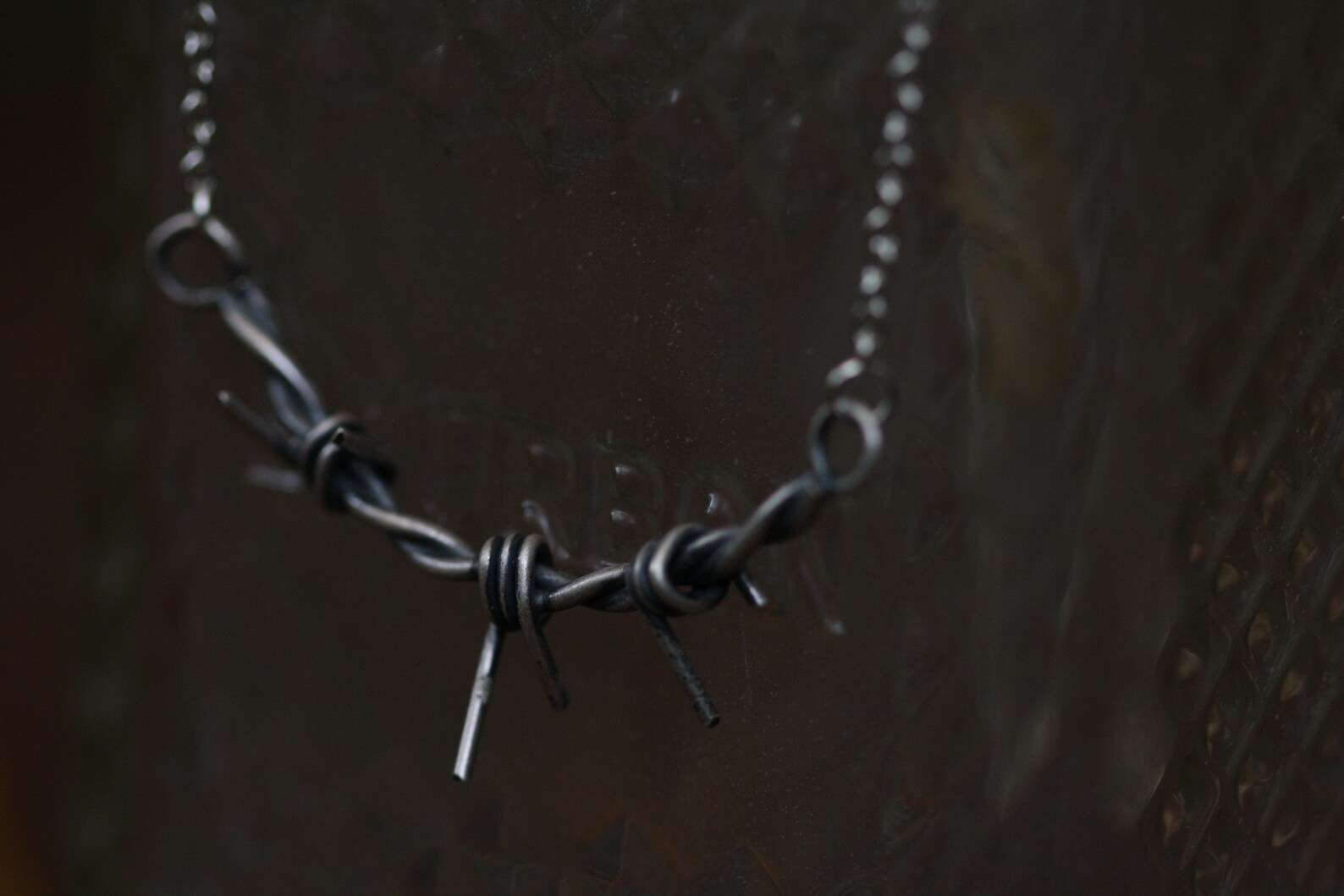 Barbed Wire Necklace made to order Etsy