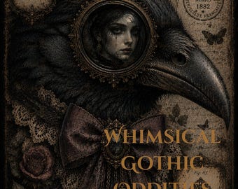 Skurril Gothic Kuriositäten Junk Journal Kit | 310 Druckbare Elemente | Gothic Ephemera, Journal Seiten, Tags, Taschen, Clipart & Lesezeichen