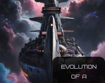 Futuristisches Raumschiff Art Print - Sci-Fi Concept Art Set (Digitaler Download A4 JPGs)