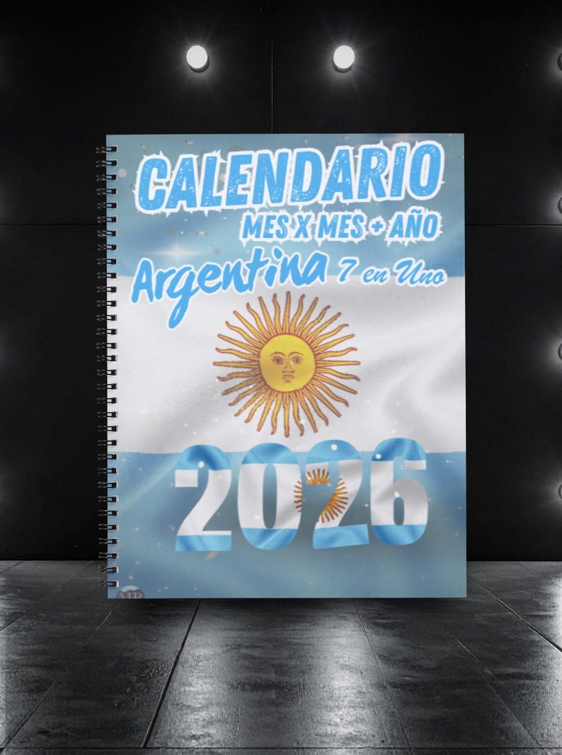 08 2026 Argentina Calendar Printable PDF – 7 in 1 Planner – Spanish ...