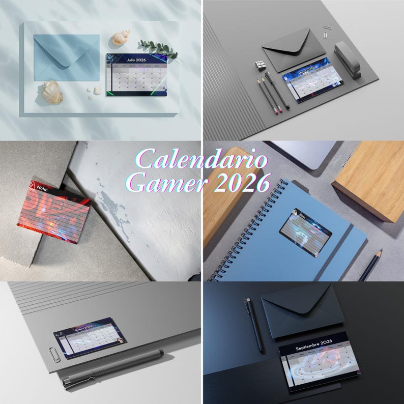 04 2026 Gamer Calendar Printable PDF – Spanish Edition – Fun Design ...