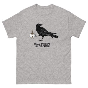 Crow Coffee Lover Shirt Garment Dyed Tee Funny Coffee T Shirt Comfort Colors 1717 Unisex Graphic Gift