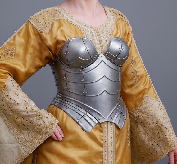Medieval Steel Armor Corset – Queen of the Lake LARP Lady Cuirass