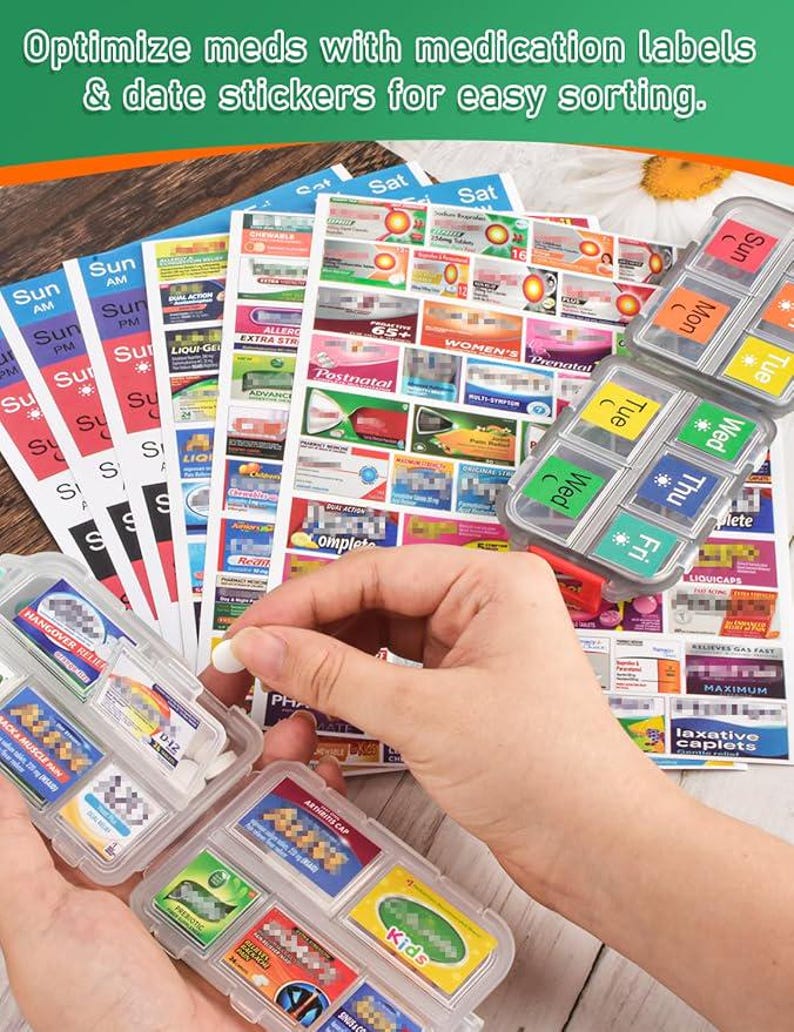 680+ Pcs Medicine Labels: Pill Organizer & Reminder Stickers - Etsy