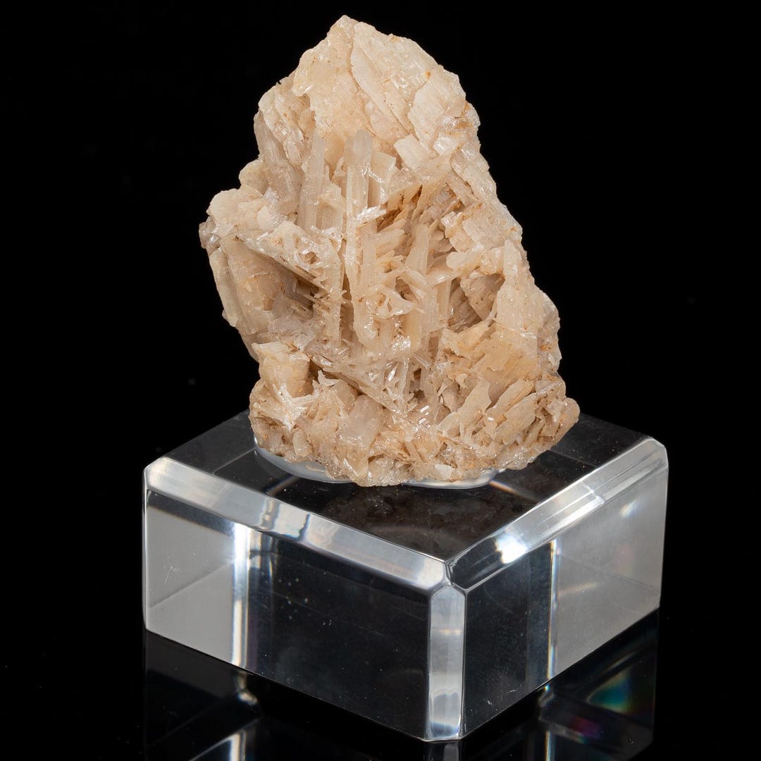 Rare Snowflake CERUSSITE Crystal Stone 1.3 Oz Specimen With Stand # ...