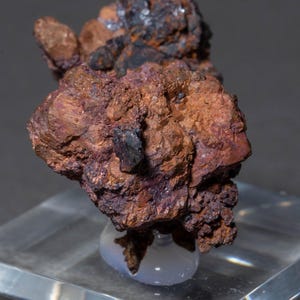 Espécime de cobre nativo com cristal de cuprita, pedra do Cazaquistão #t4242