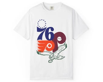 T-shirt vintage avec logos de Philly Sports | T-shirt graphique des fans de Philadelphie