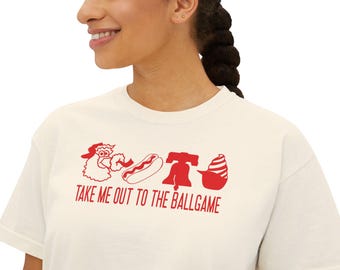Camiseta "Llévame al partido" / Camiseta cuadrada para mujer de los Philadelphia Phillies