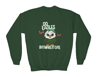 Sudadera juvenil con cuello redondo de la mascota de los Eagles / Ropa para aficionados al fútbol americano de Filadelfia