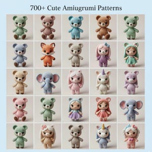 Mega Crochet Bundle 600+ Patterns | Amigurumi Animals, Dolls & Toys | cow,pigs,elephant,heart,bear crochet patterns | crochet patterns | PDF