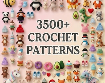 Mega Amigurumi Pattern Bundle PDF,3000+ Crochet Toy Patterns,Easy & Beginner Friendly,Cute Plush Animals Set,Instant Download,Crochet toys
