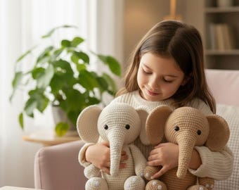 Crochet Elephant Amigurumi Pattern, Beginner Plush Toy (PDF Pattern) Nursery Decor