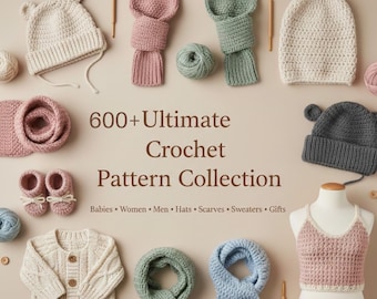 700+ Häkelanleitungen Bundle,Linea Brallete Muster,Häkel Oberteil Muster,Vela Spitzen Muster,Nami Spitzen Muster,Beanie Mütze Mütze Muster,Sommer Häkelanleitung