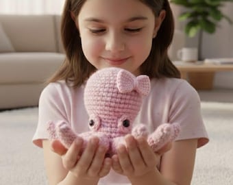 Octopus Amigurumi Häkelanleitung, DIY Meerestier Häkelanleitung, gehäkelte Meereskreatur Puppe, gehäkelte Deko für zu Hause