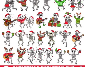 Weihnachten tanzendes Skelett SVG, lustiges Shirt Design (Digitaler Download) Weihnachtsgeschenk