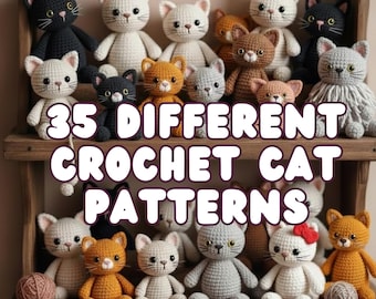 Amigurumi Cat Crochet Pattern Bundle | Handmade Toy (PDF Patterns) | Easy Cute Crochet Animal Patterns