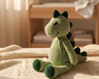 Crochet Dinosaur Pattern | Amigurumi Dino Plush Toy (PDF Pattern), Dino crochet pattern