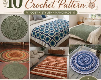 Boho Rug Handmade,Minimalist Floor Rug,LivingRoomDecor,Neutral HomeRug,Tufted Rug,Cozy Throw Blanket,granny square blanket,Aesthetic Blanket