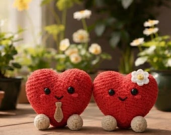 Häkelanleitung Herz Bär, Jellycat Hase Herz PDF Häkelanleitung, Easy Crochet für Valentine's Day | Liebespaar Amigurumi