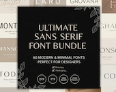 Modern Sans Serif Font Bundle, Sans Serif Fonts, Luxury Fonts, Branding Fonts, Canvas Font, Wedding Font, Logo Fonts, Circuit Font, OTF Font