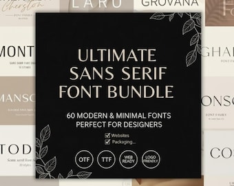 Moderne Sans Serif Schriftart Bundle, Sans Serif Schriftarten, Luxus Schriftarten, Branding Schriftarten, Canvas Schriftart, Hochzeitsschriftart, Logo Schriftarten, Kreisschriftart, OTF Schriftart