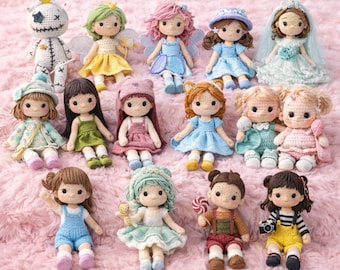 Crochet Doll Pattern PDF | Amigurumi Fairy Doll Tutorial | Cute Handmade Toy | Beginner Friendly | Instant Download | DIY Plush Fairy Doll