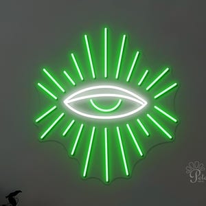 Eye Neon Sign LED Light For Spiritual Room And Mystic Meditation Space Wall Decor