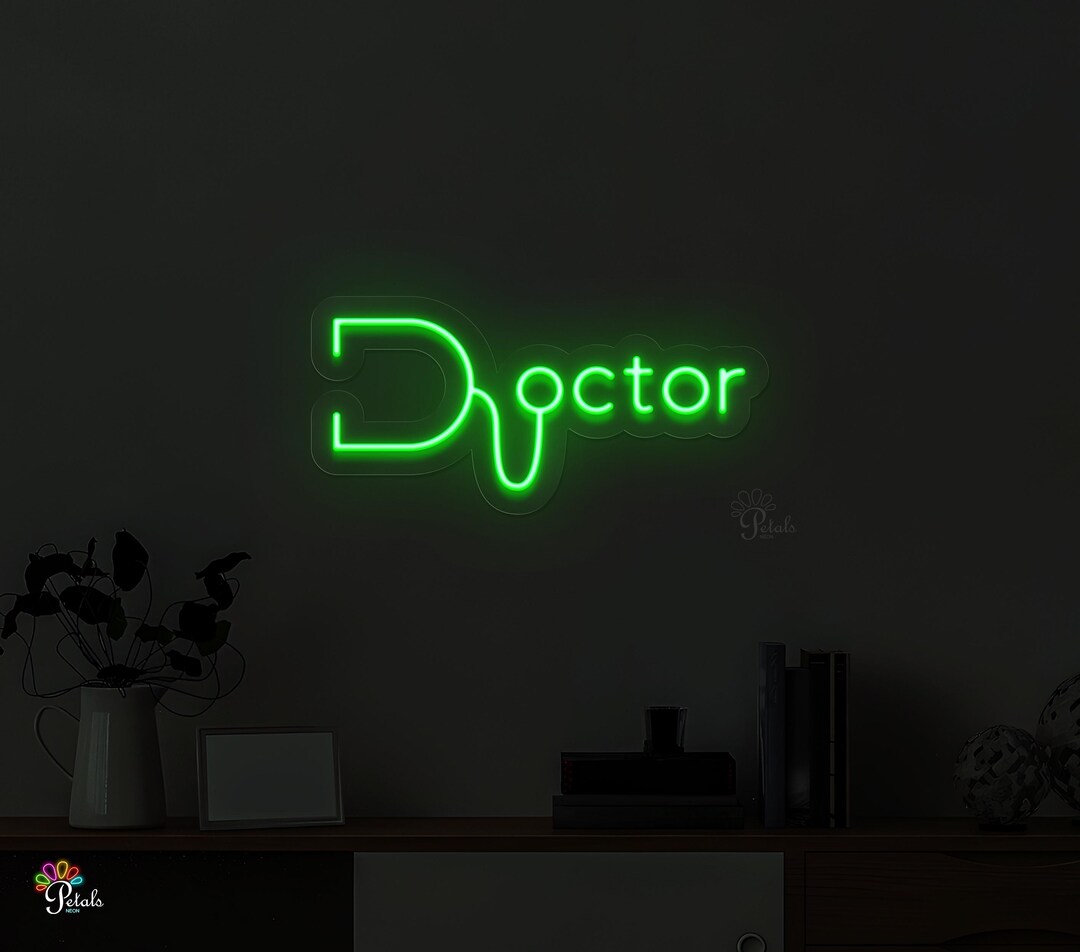 Doctor Neon Sign, Doctor LED Light, Stethoscope Wall Art, Clinic ...