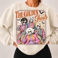 Preppy Halloween Friends PNG, Patchwork Skeleton Ladies, Girly Spooky Squad Shirt Design, Vintage Halloween Sublimation, Retro Ghoul Clipart product logo
